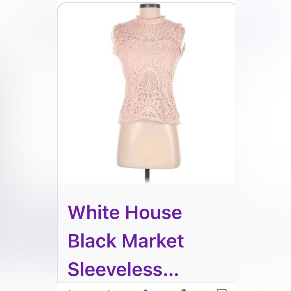 Beautiful pale pink lace, sleeveless top